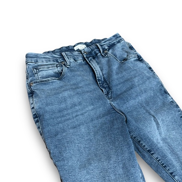 Good American Jeans Women's Indigo Distressed Stretch Jeans Size 27 x 25 - Picture 4 of 7